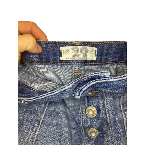 We the Free button up high rise distressed hem shorts size 29 - Picture 3 of 7